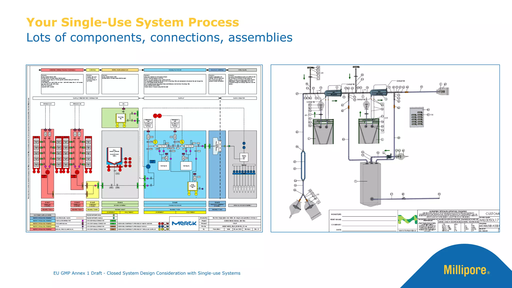 Lots of components, connections, assemblies
Your Single-Use System Process
EU GMP Annex 1 Draft - Closed System Design Consideration with Single-use Systems
 