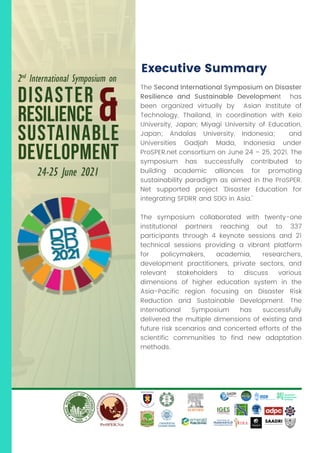 The Second International Symposium on Disaster
Resilience and Sustainable Development has
been organized virtually by Asia...