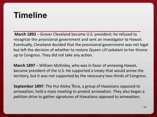 Annexation of Hawaii | PPTX