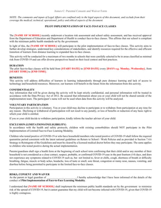 Annex c parental consent and waiver form | PDF
