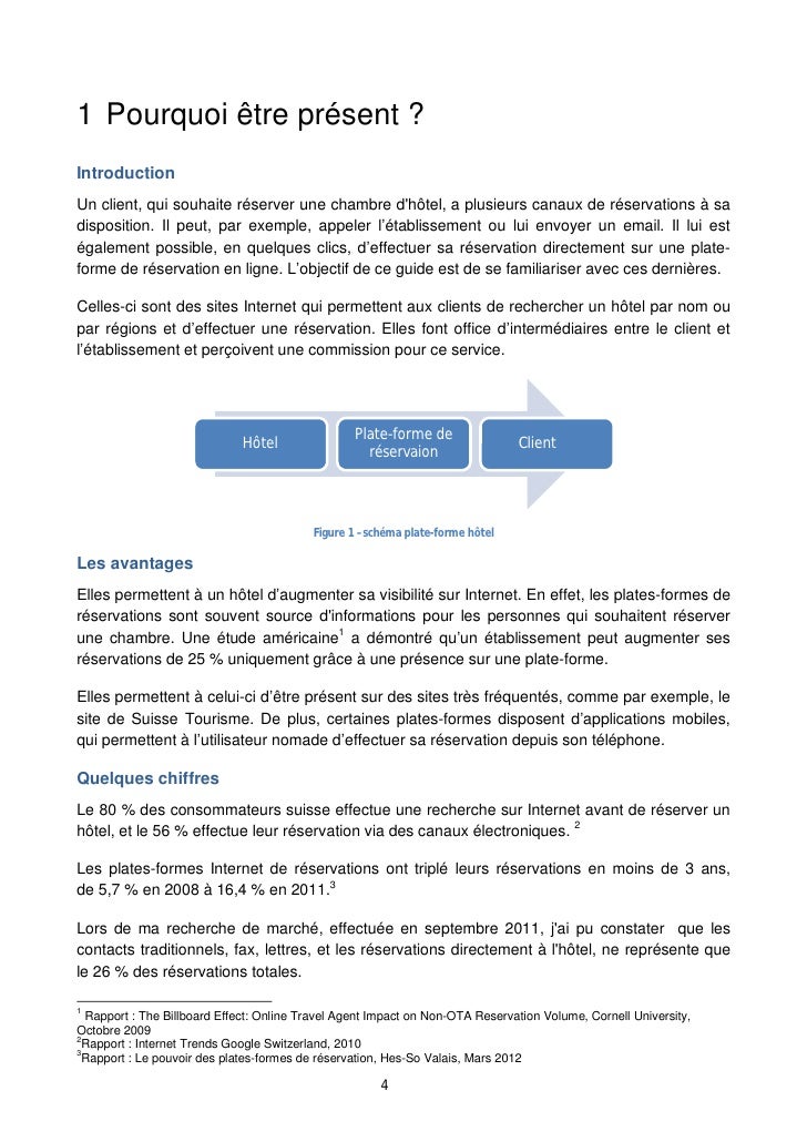 Les Plates Formes Internet De Reservation Guide D Utilisation