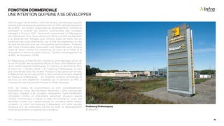 FONCTION COMMERCIALE
UNE INTENTION QUI PEINE À SE DÉVELOPPER
Dans la région de Roussillon, l’offre de terrains commerciaux vacants
est plus importante que les besoins à venir. En effet, selon les prévisions
de la MRC, les terrains disponibles au développement commercial
suffiraient à combler les besoins commerciaux des nouveaux
ménages à l’horizon 2031. L’économie commerciale à Châteauguay
est relativement forte. Nous observons même une offre excédentaire
à la demande des ménages pour certains types de biens, tels les
supermarchés et les pharmacies, car la Ville joue également un rôle
de pôle de services pour les municipalités environnantes. Toutefois,
des fuites commerciales importantes sont observées pour certains
types de biens, comme les commerces de biens de la mode et la
restauration à service complet (Source : Schéma d’aménagement de
la MRC de Roussillon, 2006).
À Châteauguay, la majorité des commerces sont regroupés autour de
la rue Principale, des boulevards d’Anjou et Saint-Jean-Baptiste ainsi
qu’au Centre régional Châteauguay. À l’intérieur du territoire du PPU,
la vision de « Lifestyle center » du Faubourg Châteauguay ne s’est
pas concrétisée avec les années. Presque 10 ans après son arrivée,
le Walmart est encore aujourd’hui le seul commerce à s’être implanté
au Faubourg Châteauguay. En revanche, certains commerces et
services se sont également implantés sur le territoire du PPU, à
l’intersection des boulevards Primeau et René-Lévesque.
Enfin, les modes de consommation se sont considérablement
diversifiés au cours des dernières décennies. L’offre commerciale
doit alors s’adapter à de nouveaux paradigmes. Traditionnellement
considérés comme un phénomène périurbain, plusieurs grands
centres commerciaux à travers le pays ont amorcé au cours des
dernières années leur métamorphose en nouveaux pôles urbains
complets. La vision du Faubourg Châteauguay suit cette nouvelle
tendance et il est dorénavant planifié d’y créer un développement
mixte et ancré dans un quartier en croissance.
Faubourg Châteauguay
© Westcliff
PPU - Boulevard René-Lévesque, secteur Ouest 18
 