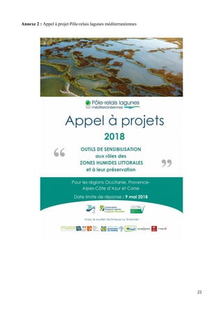 Annexe 2 : Appel à projet Pôle-relais lagunes méditerranéennes
21
 