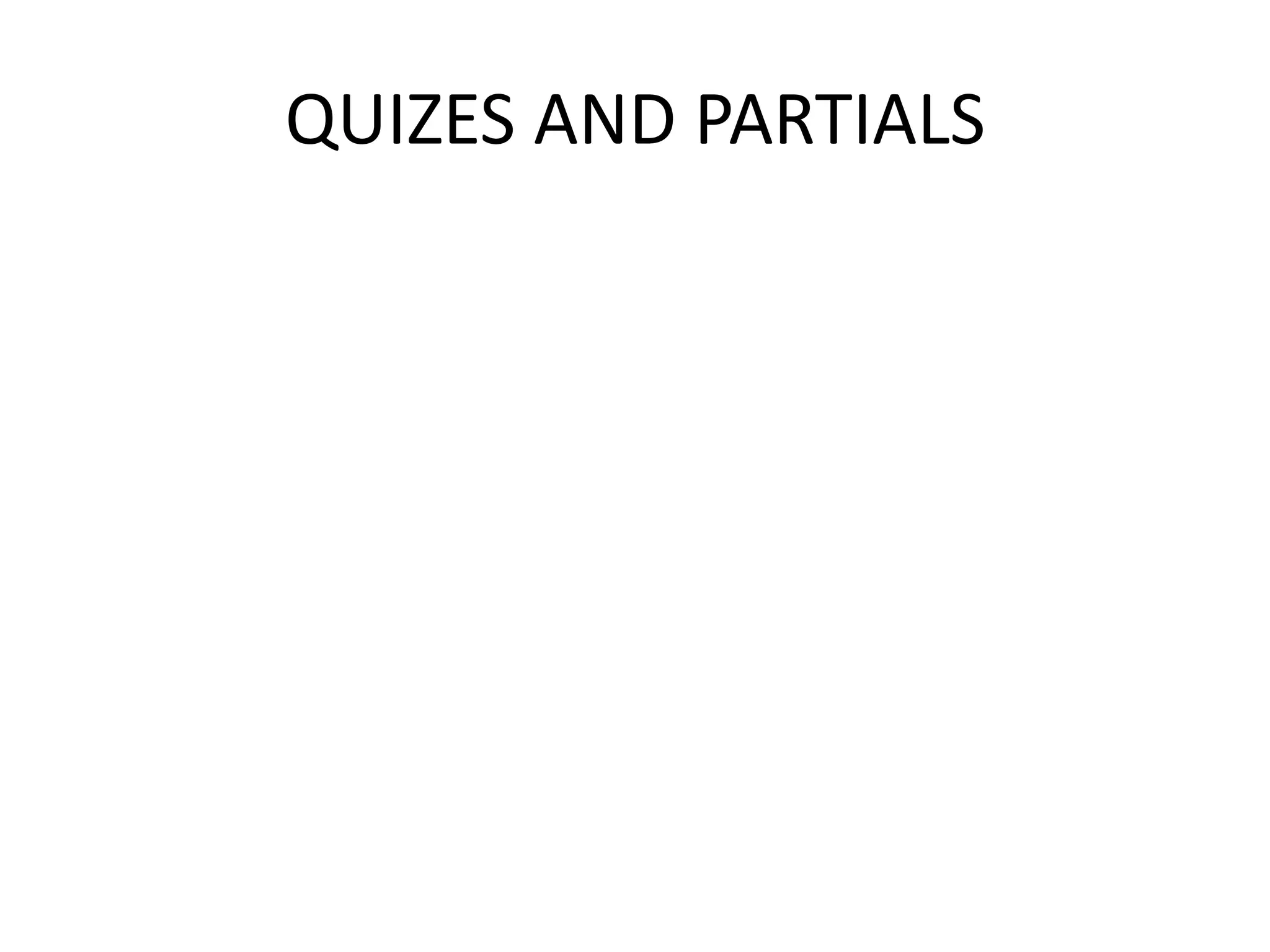 QUIZES AND PARTIALS