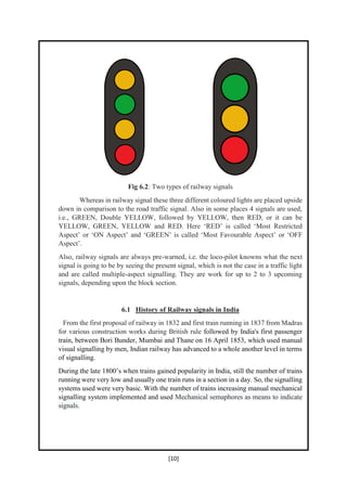 Run Up Signal Report on Internship at SRAPL (Siemens Rail Automation Pvt. Ltd.) | PDF