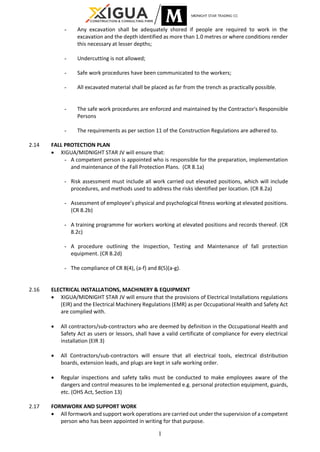 Annexure M - T2.3.8 Construction Health and Safety Plan | PDF