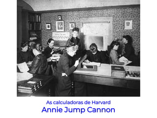 As calculadoras de Harvard
Annie Jump Cannon
 