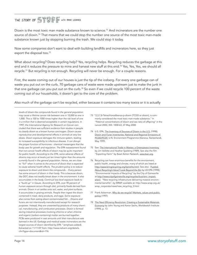 Annie leonard story of stuff PDF