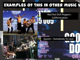 Examples of this in other music v
Red Hot Chili Peppers Californication

Queen – Somebody To Love

 