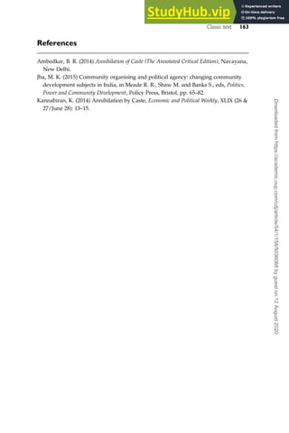 Annihilation Of Caste (The Annotated Critical Edition)1 | PDF