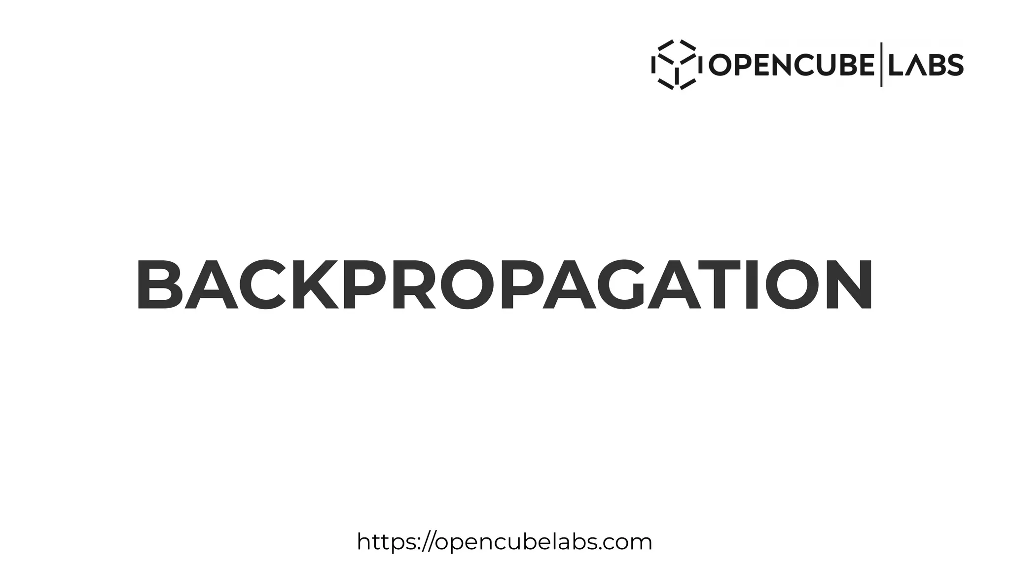 BACKPROPAGATION
https://opencubelabs.com