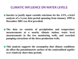 Ann in water level prediction | PPTX