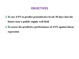 Ann in water level prediction | PPTX