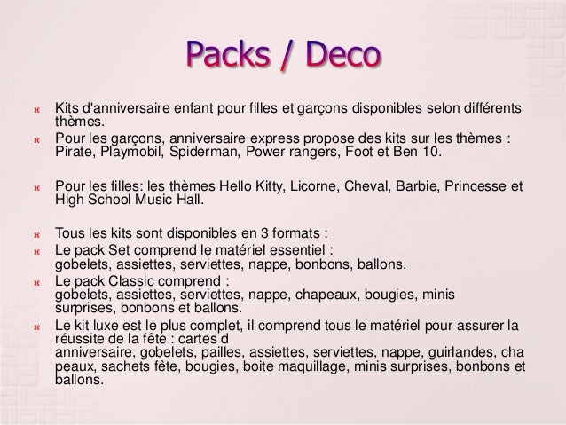 Anniversaire Express Pour Enfant