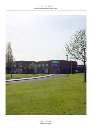 1 991      -   e NGlaND
Helen	Sharman	becomes	the	first	Briton	in	space.




        1 993      -   G rIMsBy
            Pleasure	Island	opened.	
 