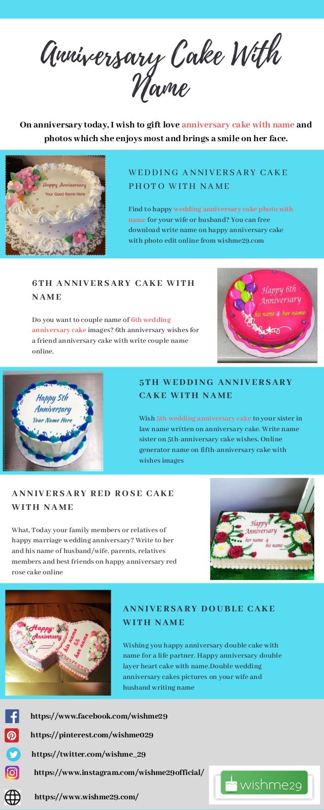 Anniversary Cake With Name