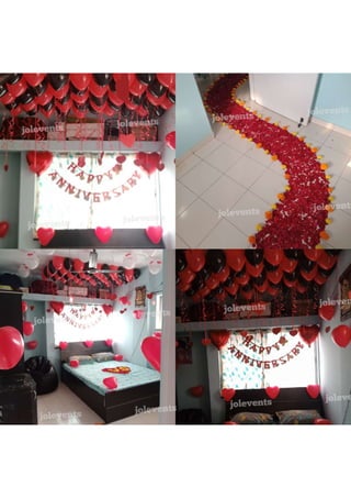 Simple Room Decoration for Anniversary Surprise