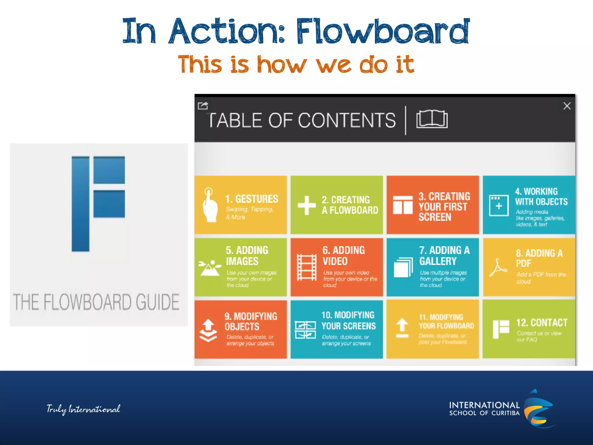 In Action: Flowboard
This is how we do it
 