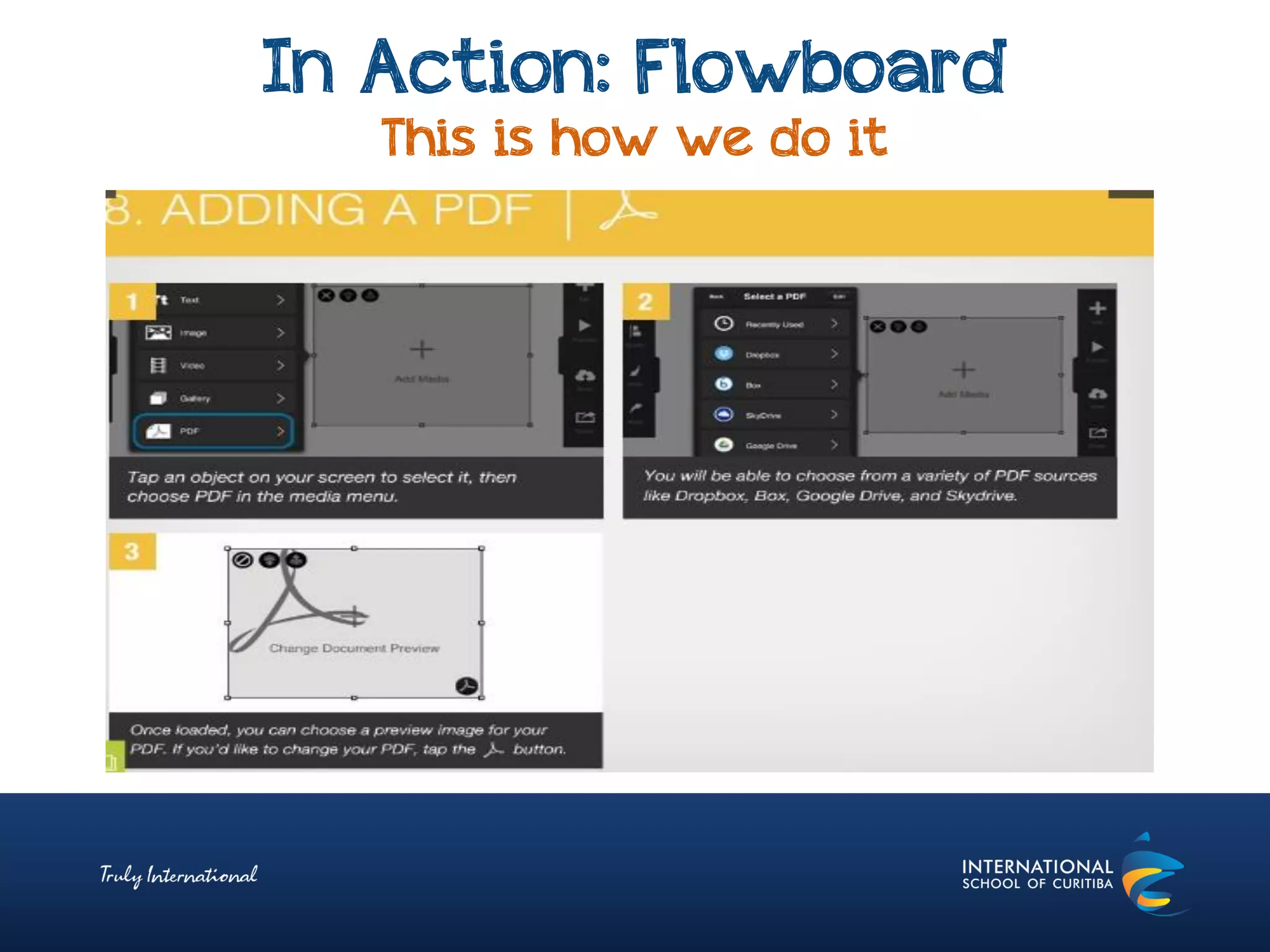In Action: Flowboard
This is how we do it
 
