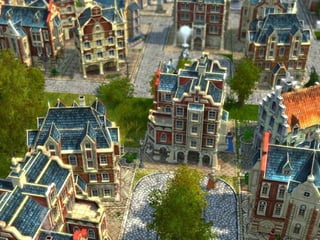 Siedlungen Die Einwohner leben in Siedlungen. Jede Siedlung hat ein Zentrum, um das Häuser gebaut werden. Die Siedlung wird erweitert, indem man um ein Dorfzentrum Häuser der einfachen Bewohner (Pioniere) baut. 