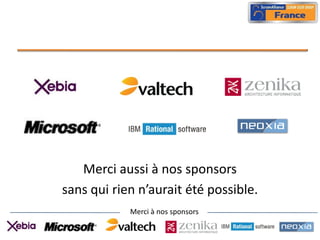Merci aussi à nos sponsors
sans qui rien n’aurait été possible.
            Merci à nos sponsors
 