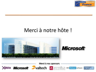 Merci à notre hôte !




      Merci à nos sponsors
 