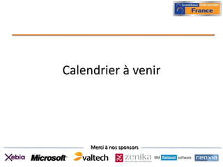 Calendrier à venir




     Merci à nos sponsors
 