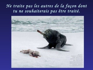 Ne traite pas les autres de la façon dont tu ne souhaiterais pas être traité. 