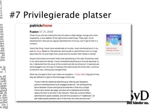 #7 Privilegierade platser
 