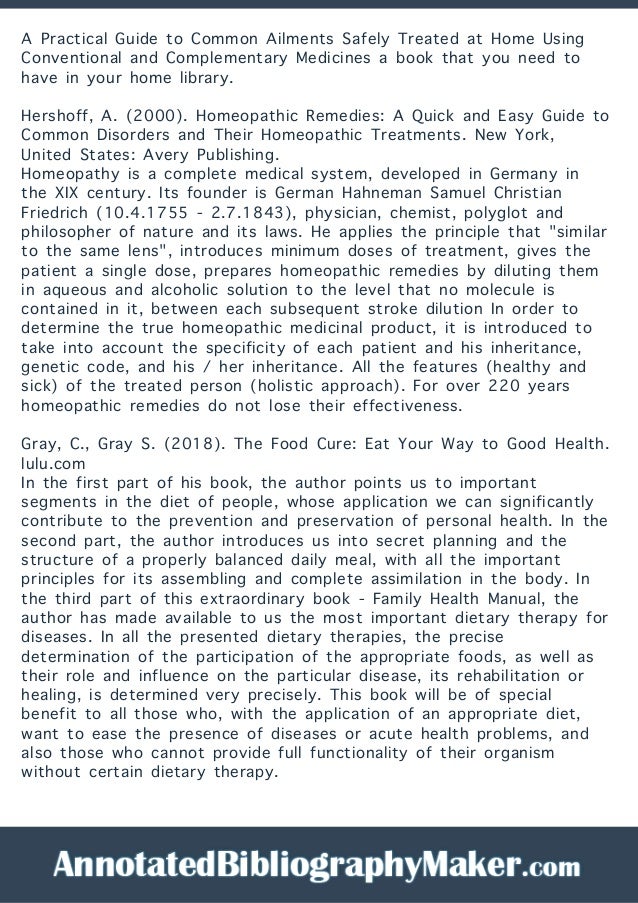 Examples of nursing annotated bibliography image