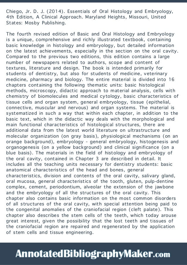 Annotated bibliography template word image