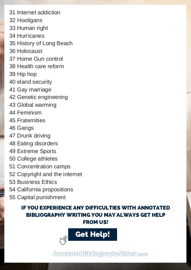 Annotated bibliography topics picture