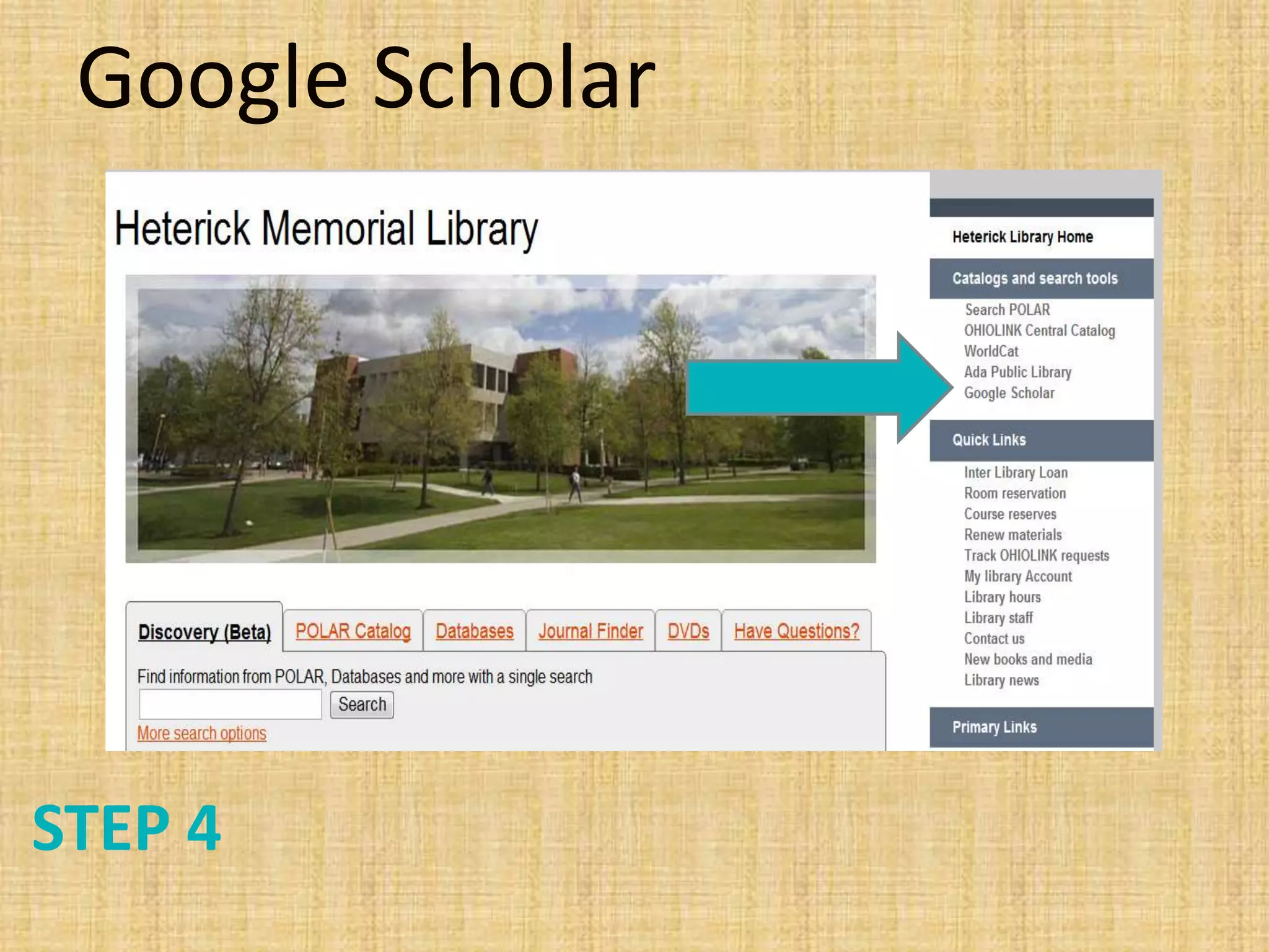 Google Scholar
STEP 4
 