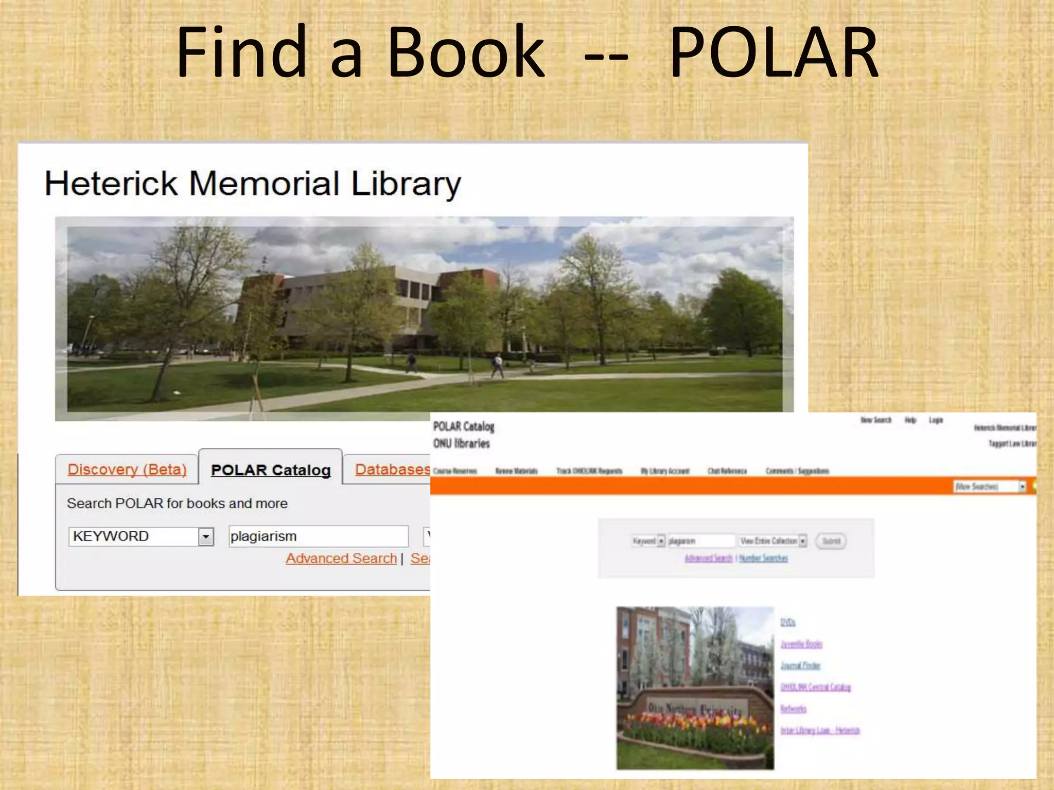 Find a Book -- POLAR
 