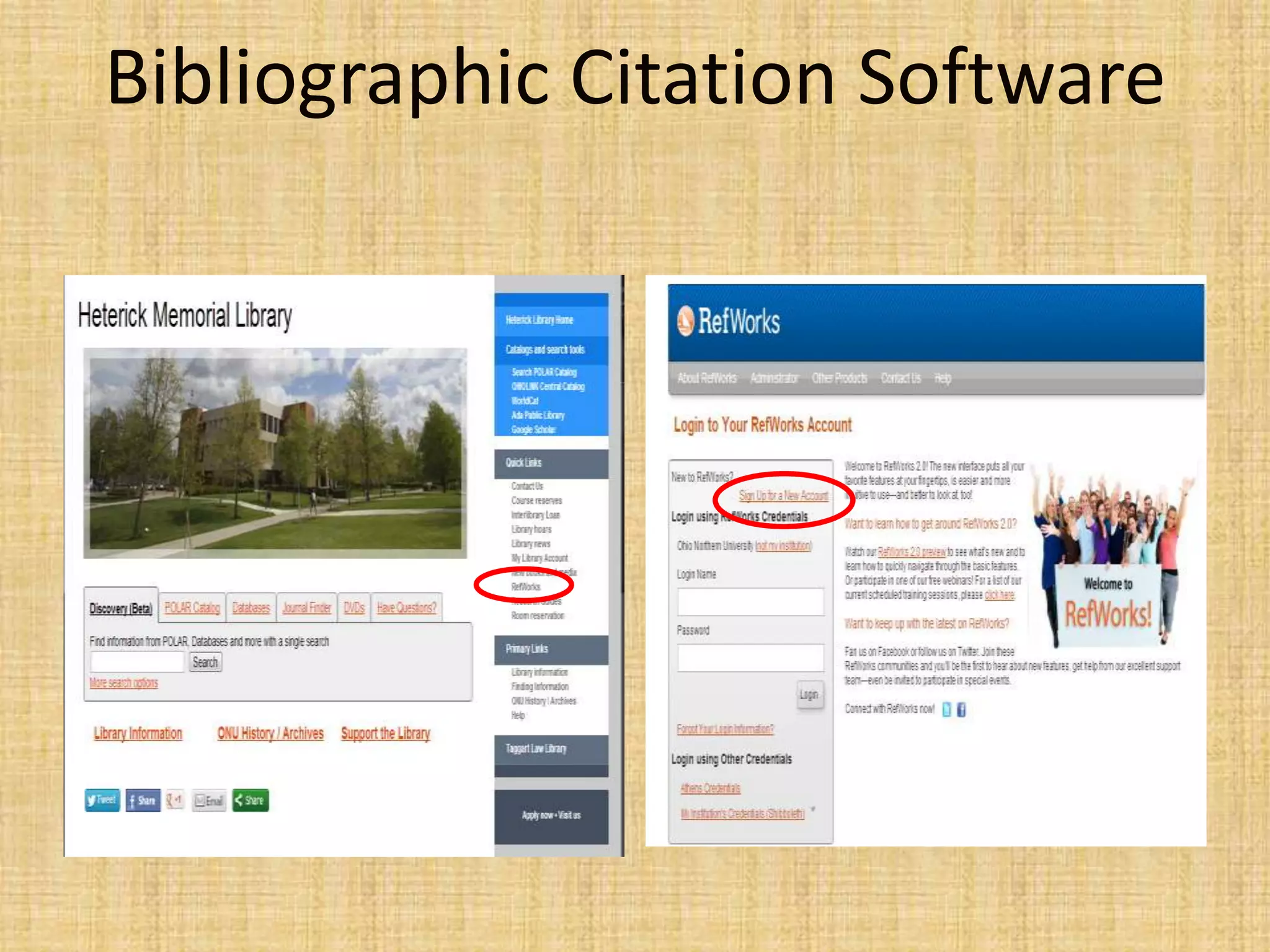 Bibliographic Citation Software
 