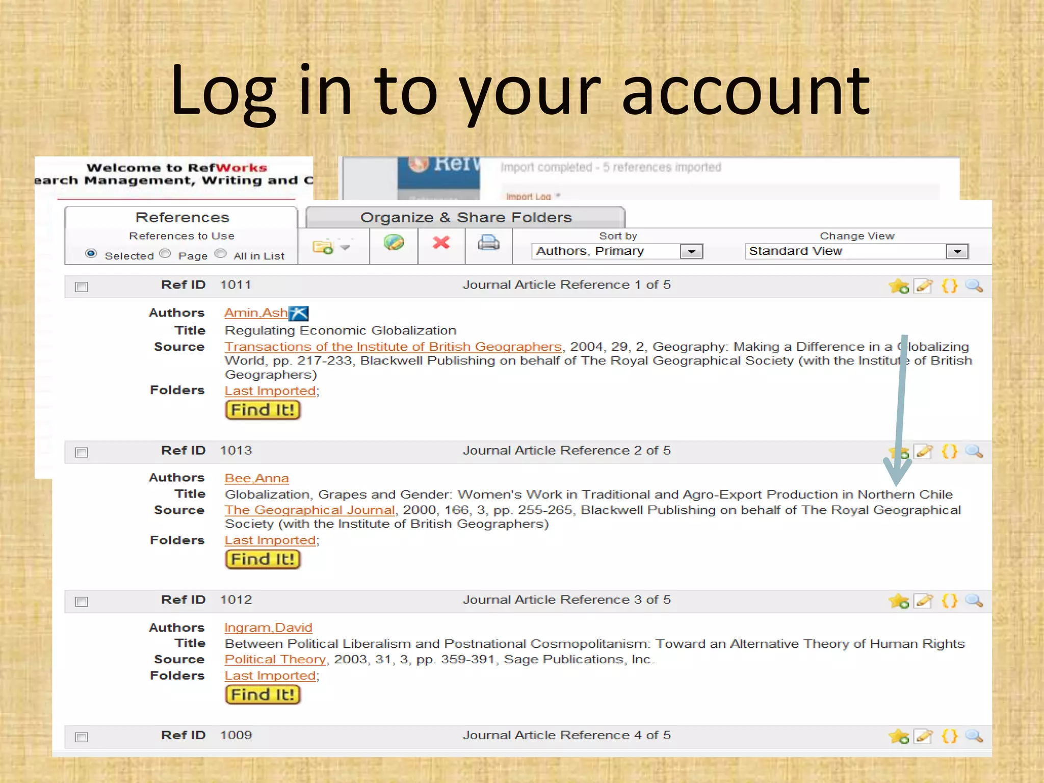 Log in to your account
 