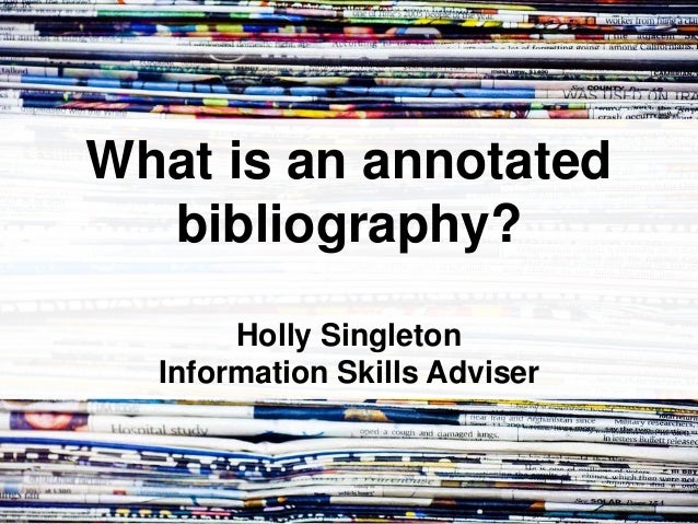 Annotated bibliography | unsw current students