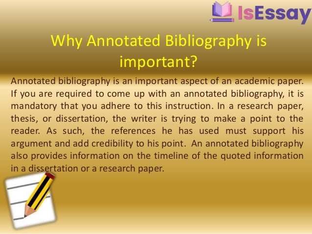Get annotated bibliography written