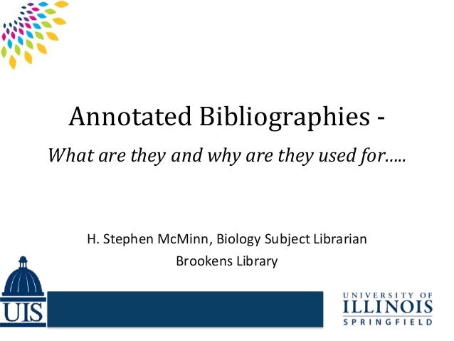 annotated bibliography bibliographies