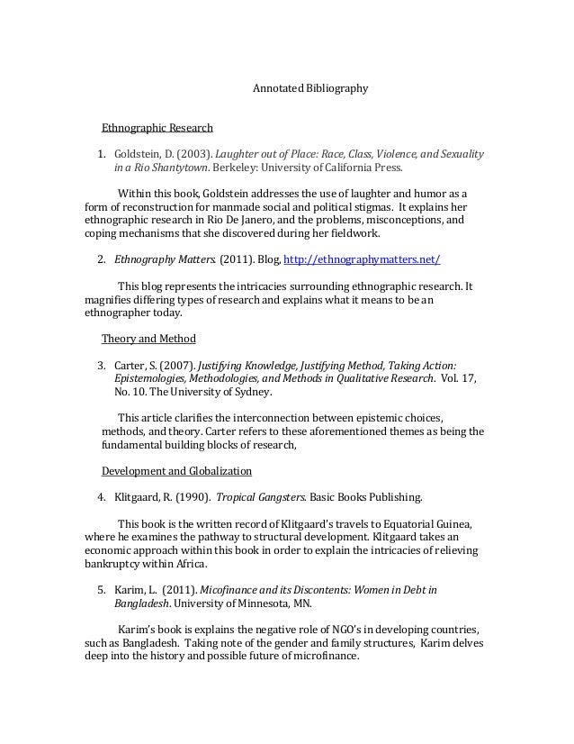 annotated bibliography for research paper