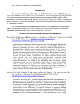 Annotated bibliography open source ils PDF Annotated bibliography open source ils PDF