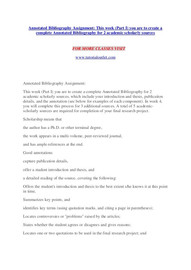 Complete annotated bibliography image