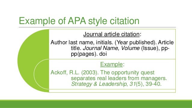 example of journal article review apa style
