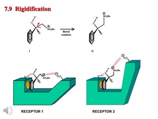 © Oxford University Press, 2013
O H
RECEPTOR 2
-O2C
O H
RECEPTOR 1
O2C
-
7.9 Rigidification
O
H
H
NH2Me
O
NH2Me
H
H
I
O
NH2Me
H
H
II
O
H
H
NH2Me
Bond
rotation
 