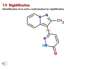© Oxford University Press, 2013
7.9 Rigidification
Identification of an active conformation by rigidification
N
N
CH
N
HN
O
3
 