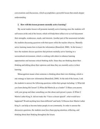 Annotated lesson plan