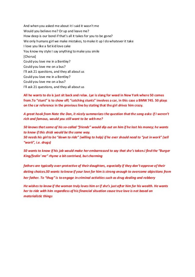 Annotated Lyrics