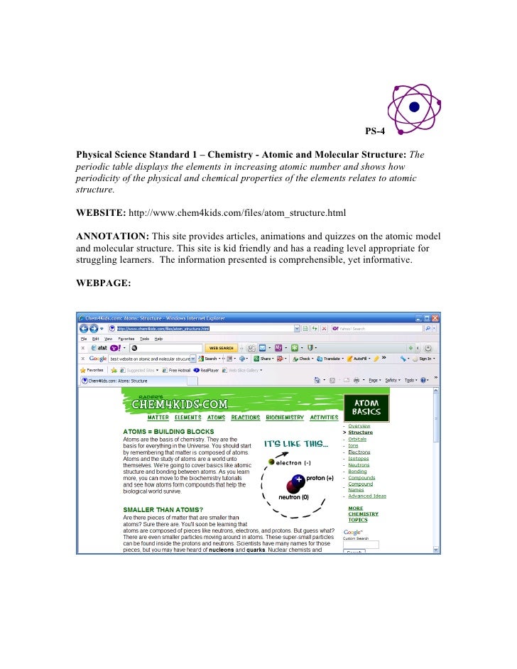 Annotated Physical Science Technology Resources