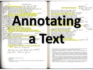 Annotating
a Text
 