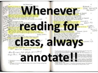 Annotating a text | PPTX